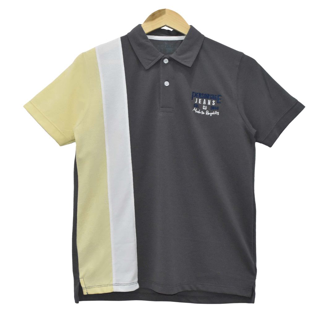 Embroideried Color Block Polo