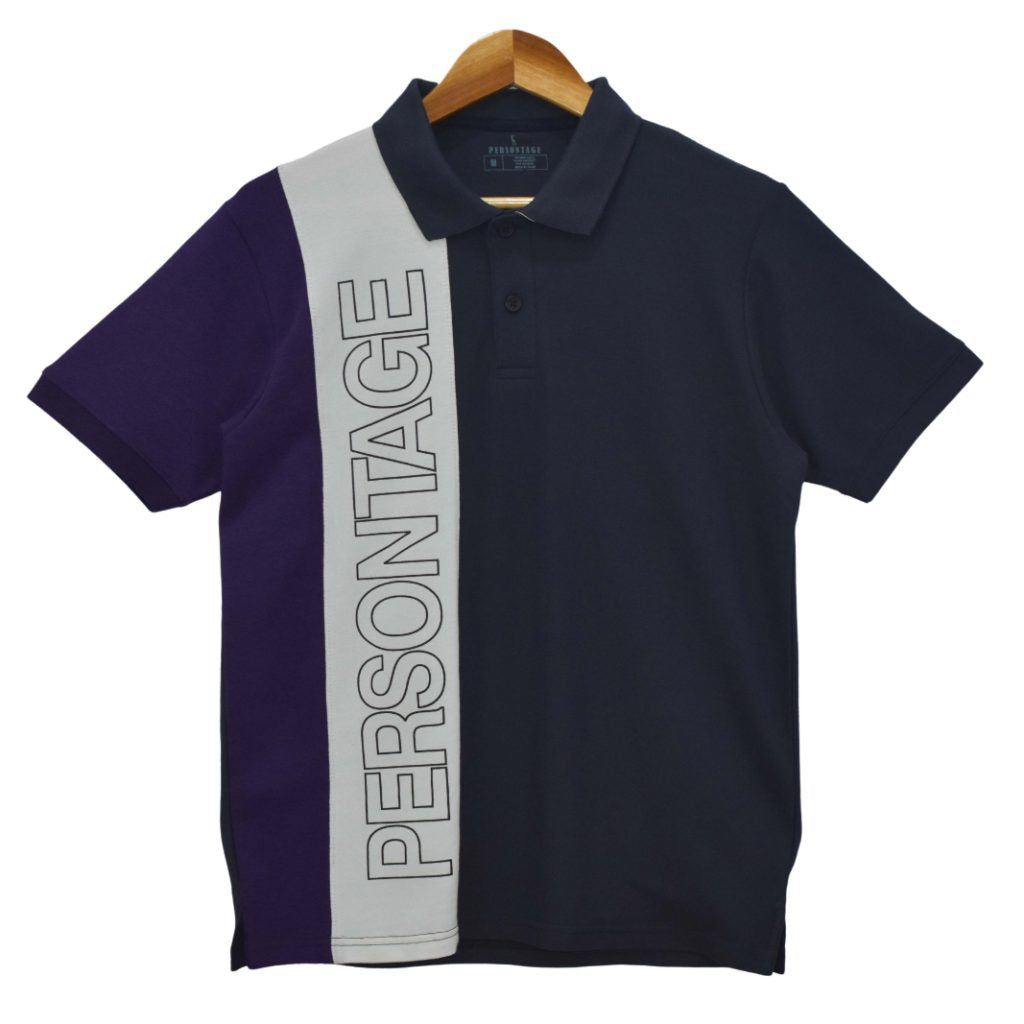 Printed Color Block Polo