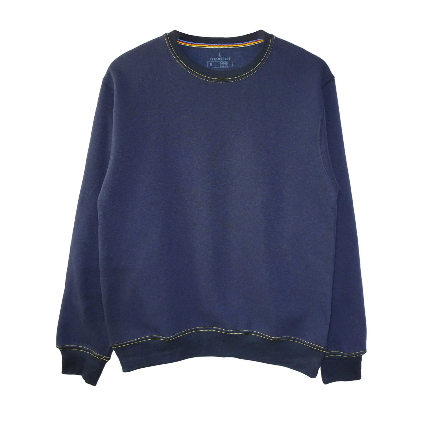 Navy Blue Sweatshirt Contrast Stitch