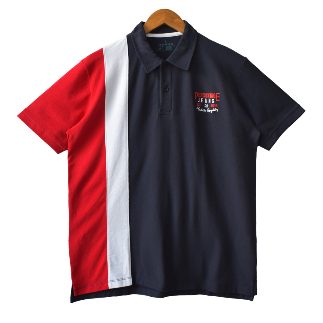 Embroideried Color Block Polo