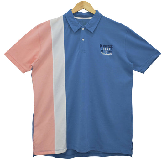 Embroideried Color Block Polo