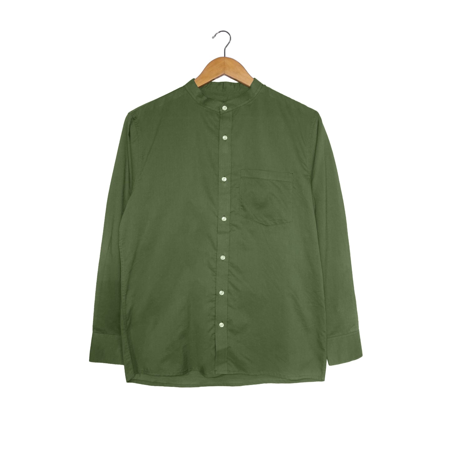 Olive Button Casual Shirt