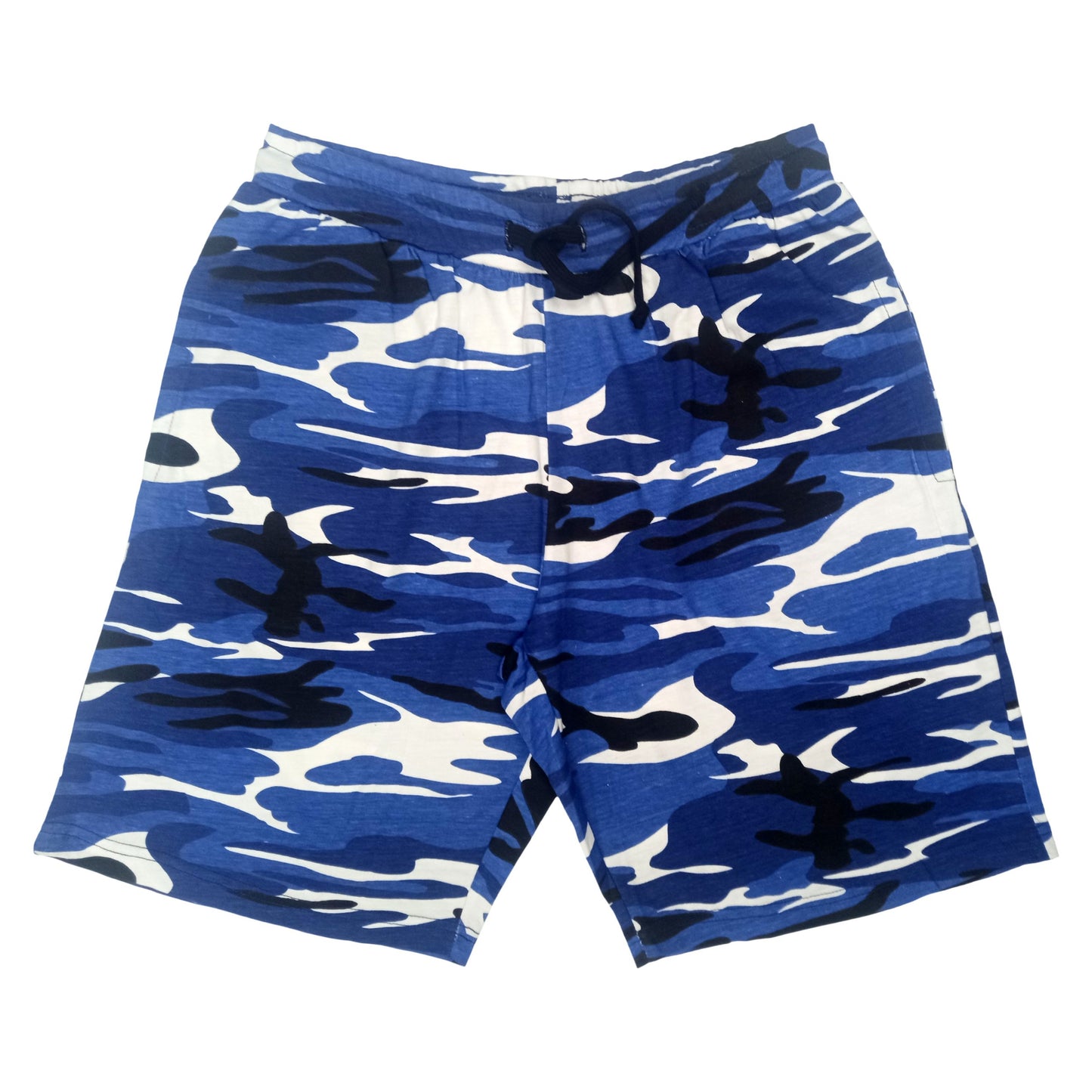 Blue Camo Single Jersey Shorts