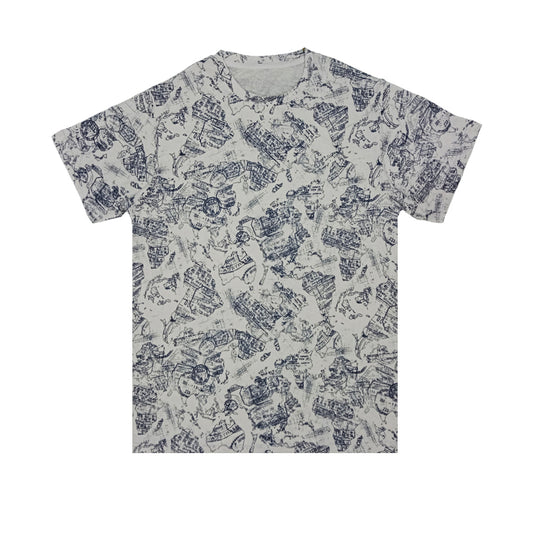 Printed Basic Crew Neck Tee